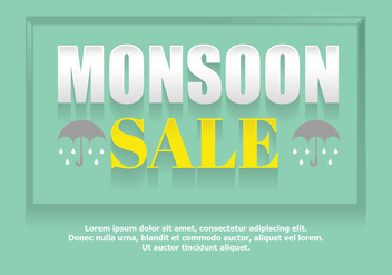 Monsoon sale poster - Free vector #444749