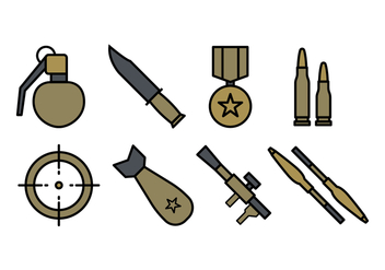 Army Icon Pack - vector #444779 gratis