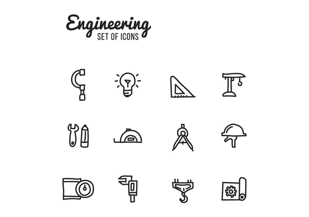 Set Of Engineering Icons - Kostenloses vector #444809
