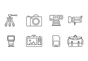 Photography tool icons - Free vector #444979