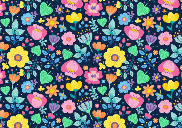 Seamless Ditsy Floral Pattern - vector gratuit #445019 