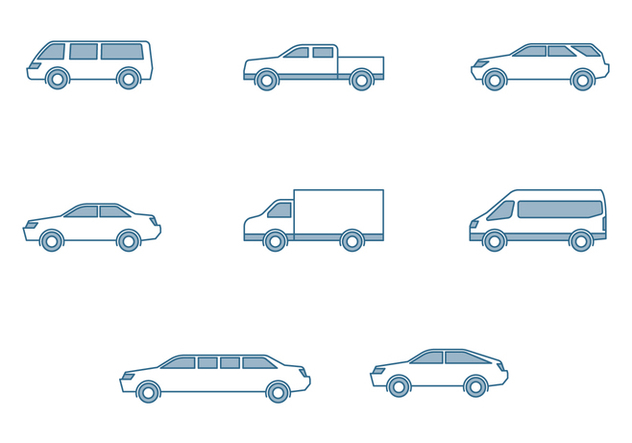 Modern Cars Icons - vector #445029 gratis