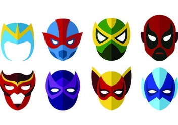 Vector Of Super Hero Masks - Free vector #445149