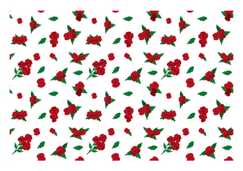 Ditsy Red Flower Free Vector - бесплатный vector #445349