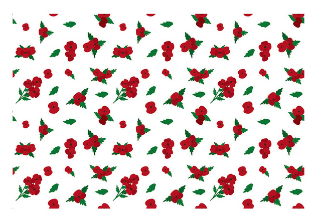 Ditsy Red Flower Free Vector - vector gratuit #445349 