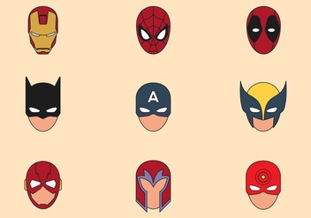 Superhero Mask Symbols - Free vector #445499