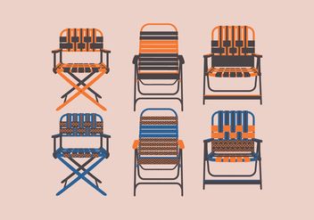Lawn Chair Front View Vector - Free vector #445709