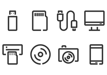 Computer Accecories and Gadget Icon - vector gratuit #445729 