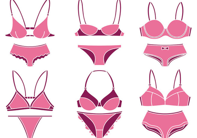 Bra and Underwear Vector Icons - Free vector #445859