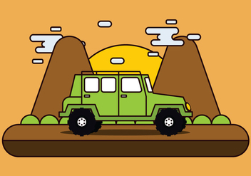 Adventure Offroad Jeep - vector gratuit #445869 