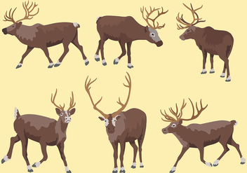 Caribou Vector Icons - Free vector #445939