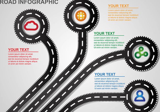 Roadmap Infographic Vector - vector #445949 gratis