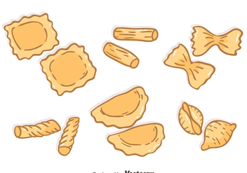 Hand Drawn Pasta Collection Vector - Free vector #445969