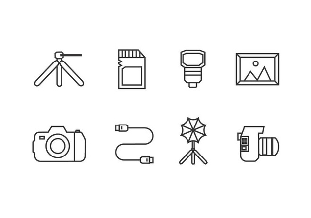 Photography tool icons - vector #446009 gratis