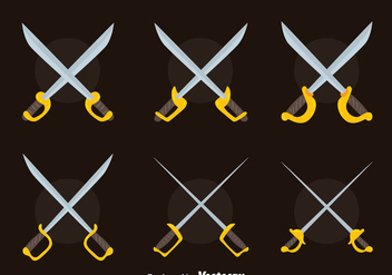 Nice Cross Sword Collection Vector - Free vector #446029