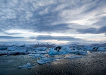 Iceland Icebergs with cloudy sky - image #446219 gratis
