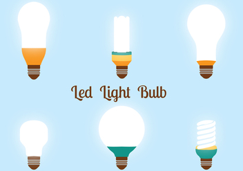 Led Lights Bulbs Vector Pack - vector gratuit #446309 