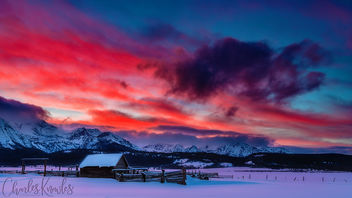 Stanley corral winter sunset - image #467579 gratis
