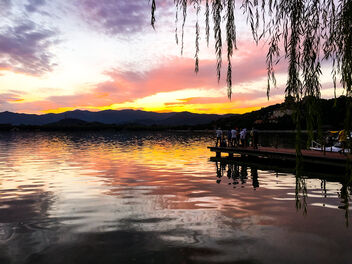 Bei Hai park sunset, Beijing, China - Free image #468789