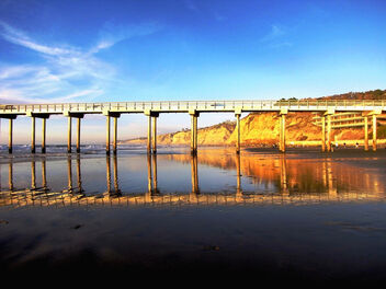 Scripps Pier , San Diego Perfect Reflection - image gratuit #485809 
