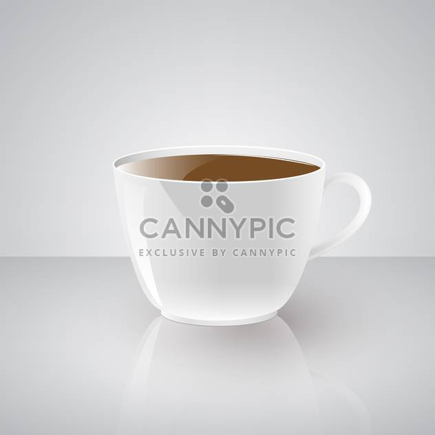 Vector illustration of hot coffee cup on white background - Kostenloses vector #125939