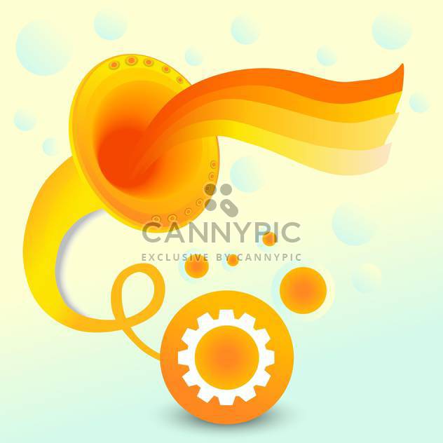 Vector abstract background with orange gramophone on colorful background - Kostenloses vector #126349