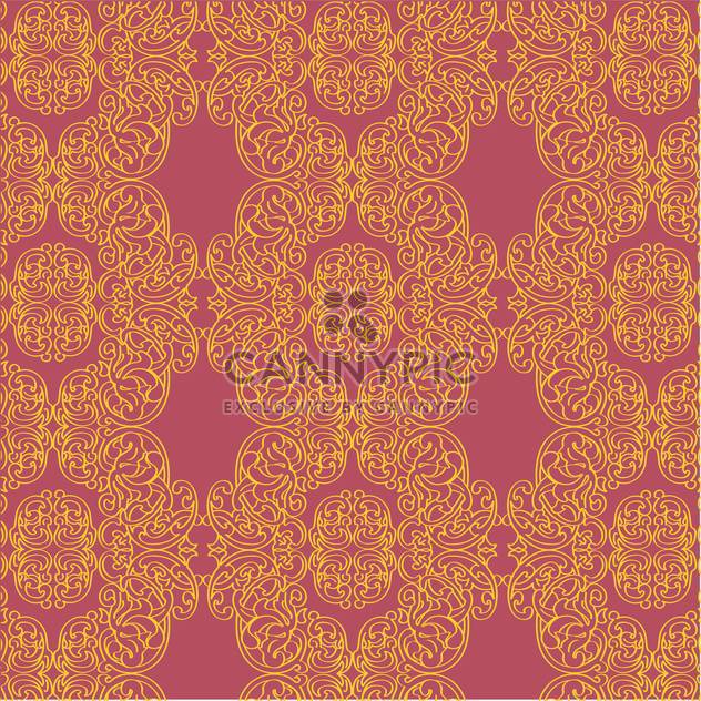 Vector vintage art background with golden floral pattern - vector gratuit #126439 