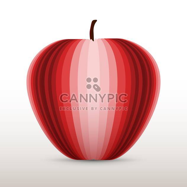 Vector illustration of red apple on white background - Kostenloses vector #126489
