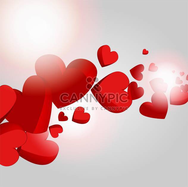 Vector holiday background with hearts for valentine card - vector gratuit #126719 