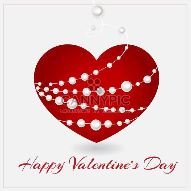 Vector greeting card with heart for Valentine's day - бесплатный vector #127079