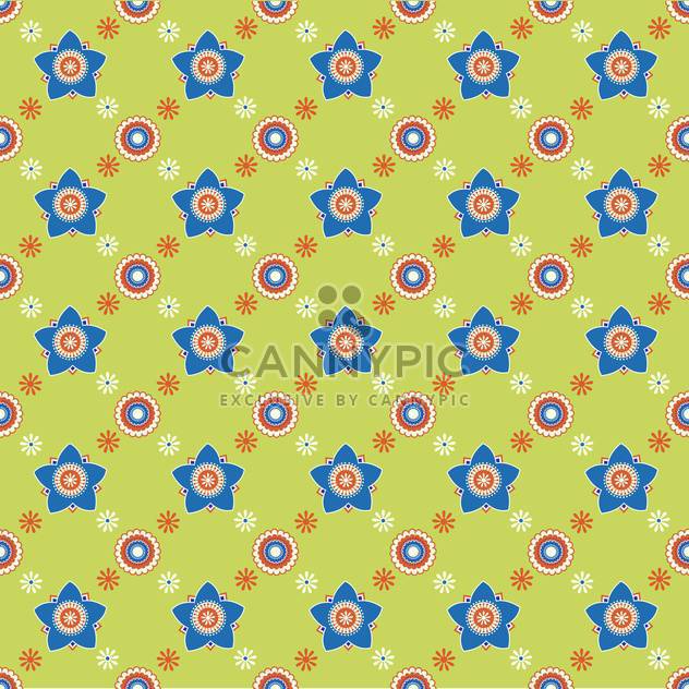 Seamless colorful flower pattern background - vector #127189 gratis