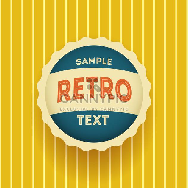 Vector round shaped retro label on yellow background with text place - vector #127259 gratis