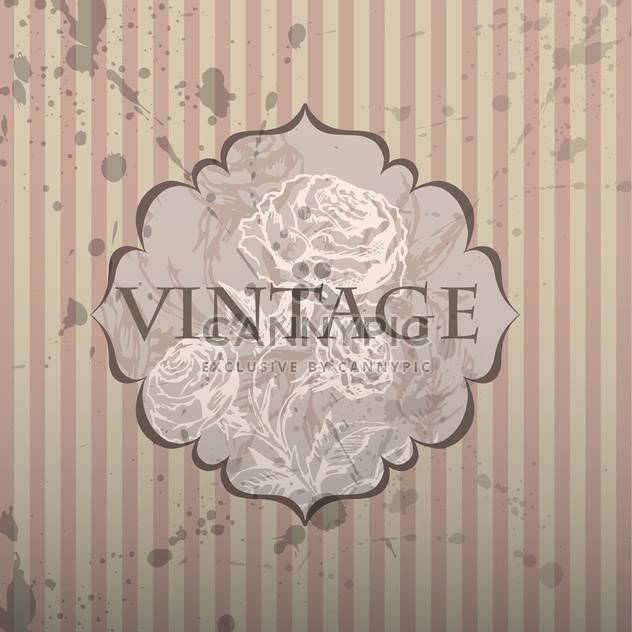 vintage frame with floral pattern and text place - Free vector #127349