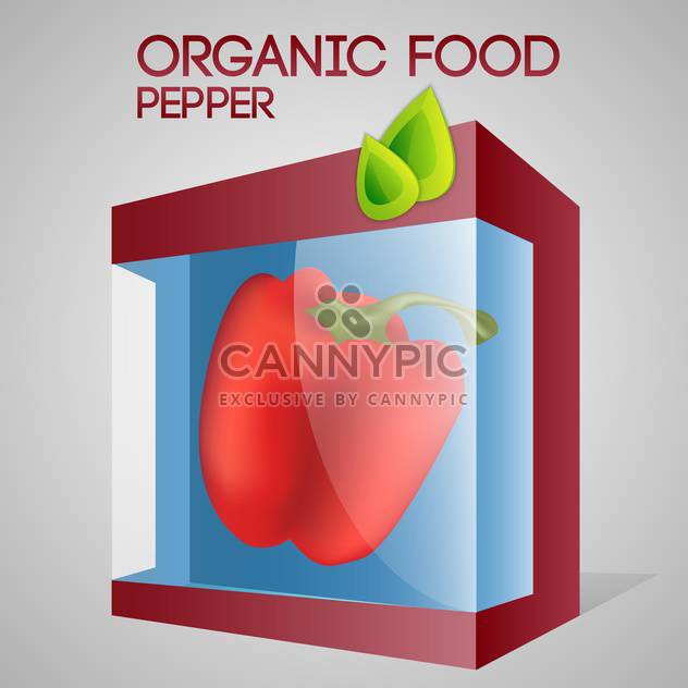 Vector illustration of red pepper in packaged for organic food concept - Kostenloses vector #127379
