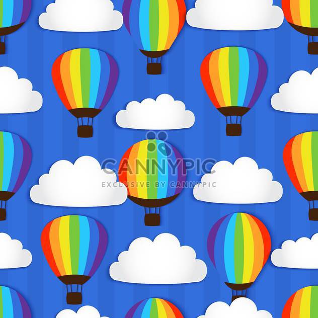Vector illustration of hot air balloons in sky - бесплатный vector #127689
