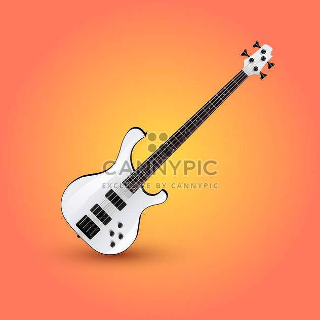 vector illustration of electric guitar on orange background - бесплатный vector #127719