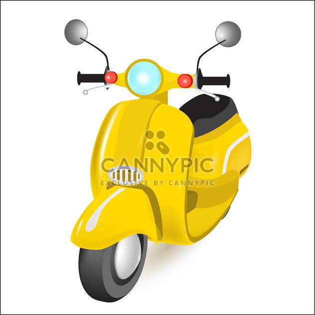 vector illustration of yellow motorbike on grey background - vector gratuit #127869 
