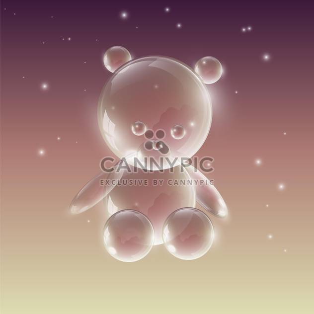 Bear made of water drops on bright background - vector gratuit #127889 