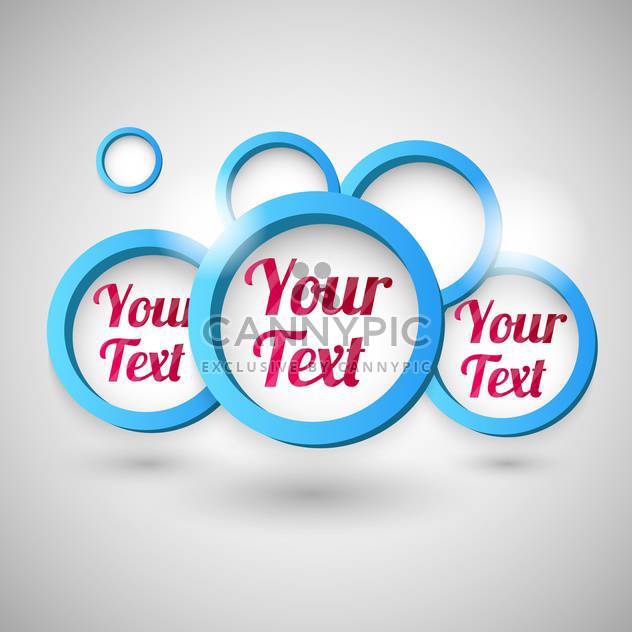 Blue bubbles with space for text inside and shadows - vector gratuit #128369 