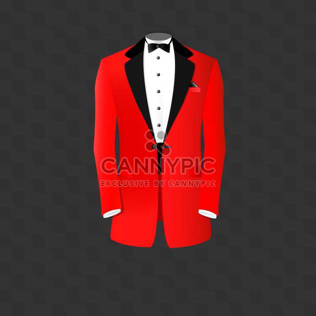 Red tuxedo vector illustration - Free vector #128509