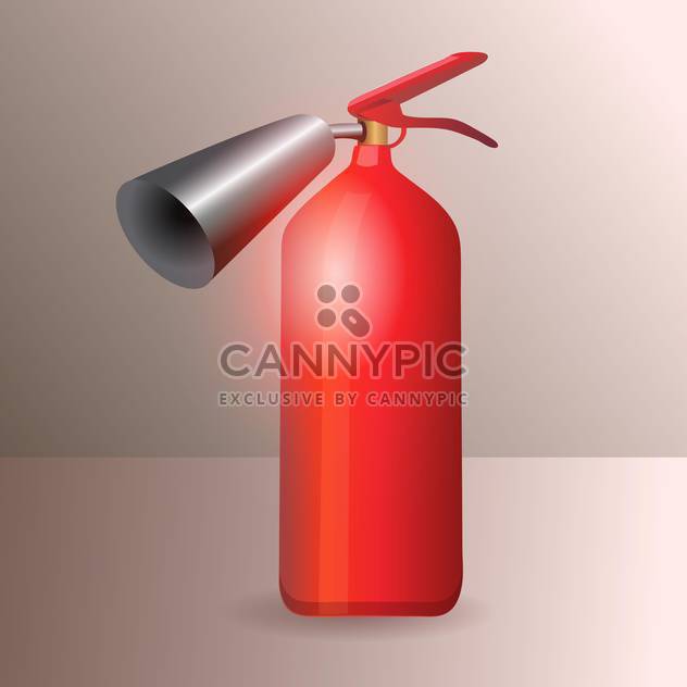 Vector illustration of red glossy fire extinguisher - бесплатный vector #128549