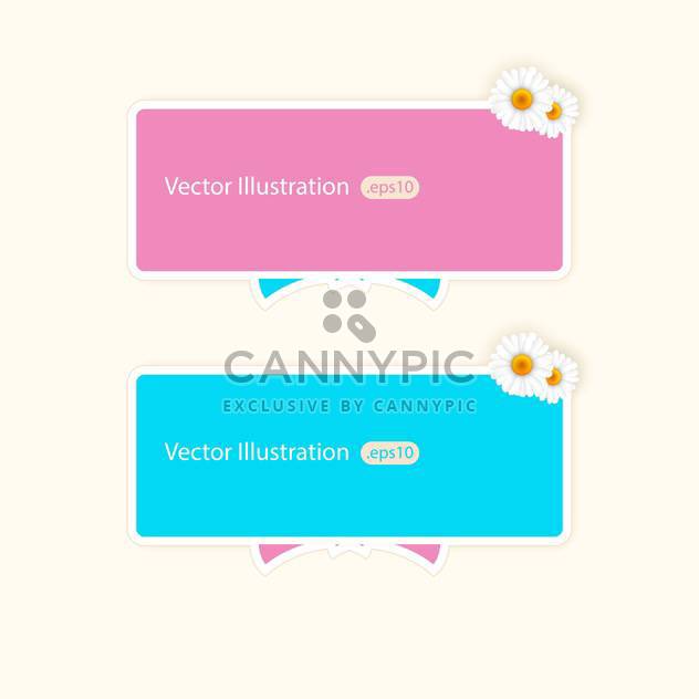 Vector banners with camomiles and copy space - Kostenloses vector #128739