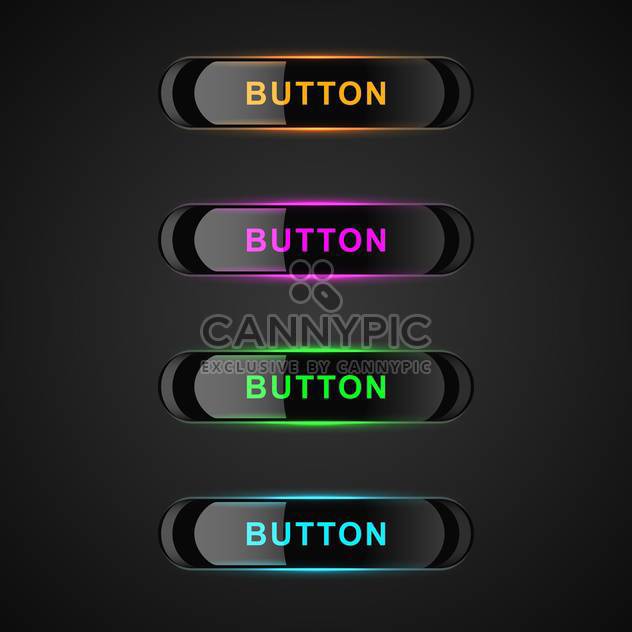 Vector set of colored glowing buttons. - бесплатный vector #128769