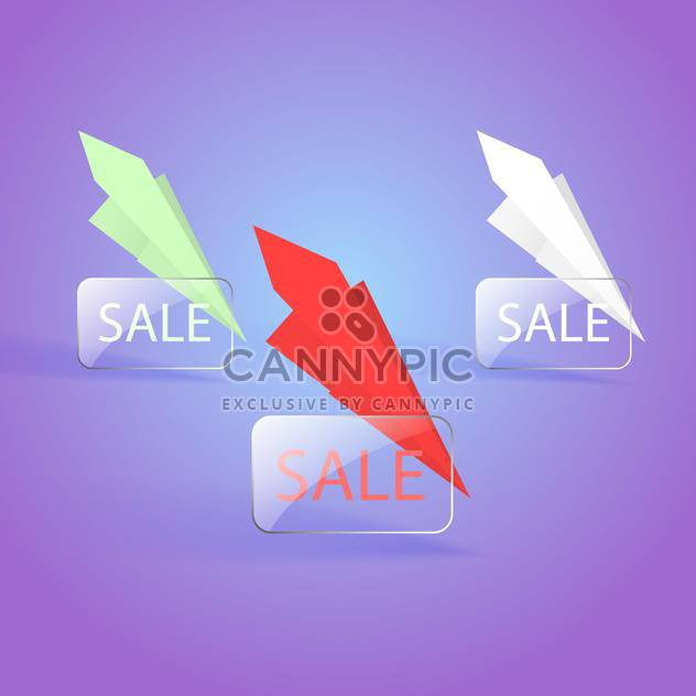 sale banners with paper planes - Free vector #128979
