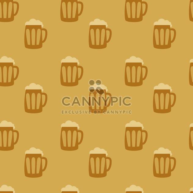 beer mugs seamless background - Free vector #128989