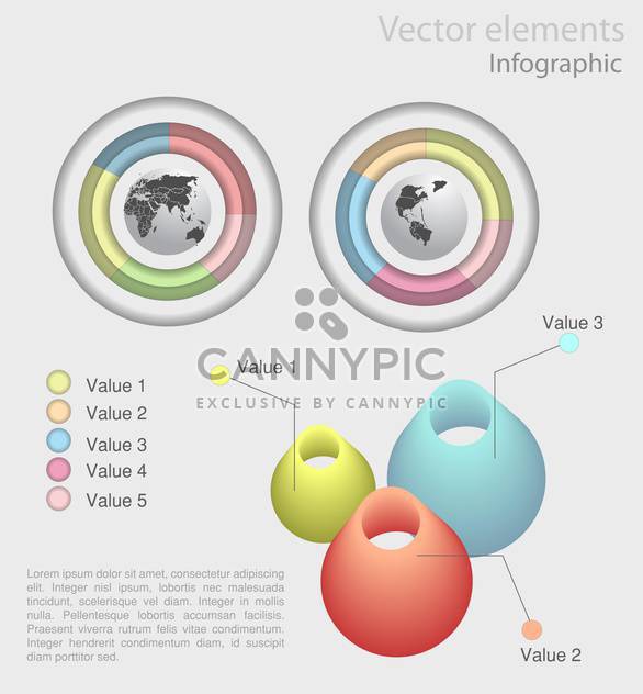 set of business infographics elements - Free vector #129209