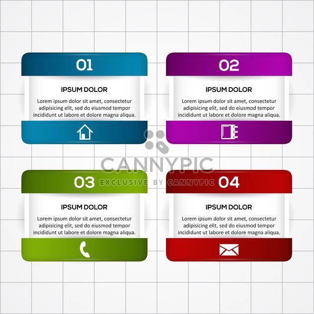 Colorful vector banners with numbers - Kostenloses vector #129929