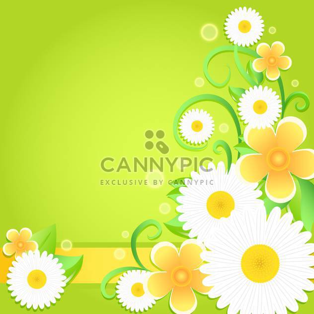 Spring floral background with place for text - vector #130049 gratis