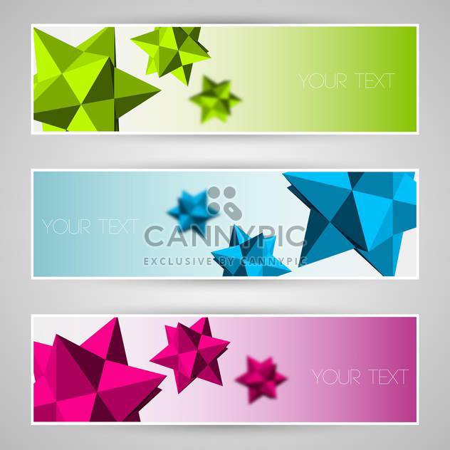 Vector colorful banners with abstract elements - vector gratuit #130069 