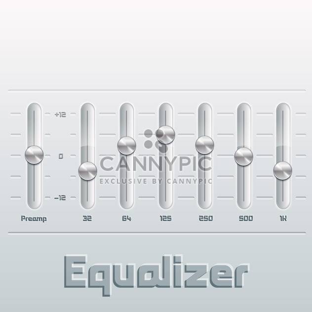 Vector illustration of music equalizer with mixing console - vector #130519 gratis